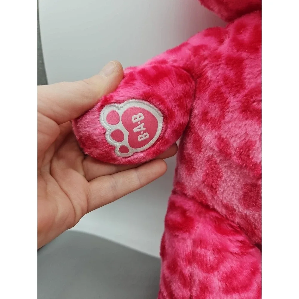 BUILD A BEAR HOT PINK CANDY SWEET SCENTS LEOPARD‎ KITTY PLUSH DOLL TOY